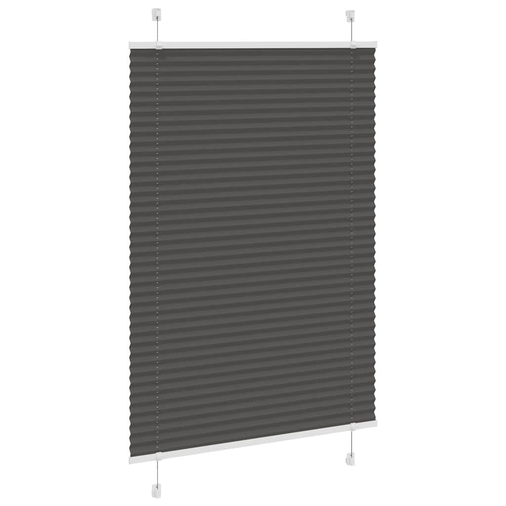 Plisirana roleta crna 90x150 cm širina tkanine 89,4 cm