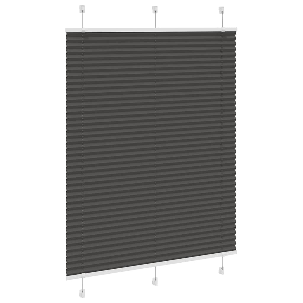 Plisirana roleta crna 105x150 cm širina tkanine 104,4 cm