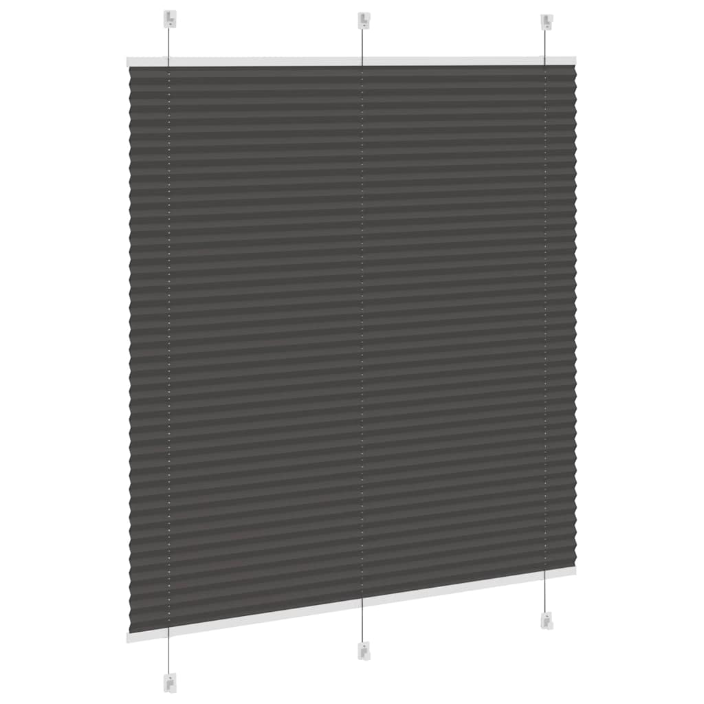 Plisirana roleta crna 115x150 cm širina tkanine 114,4 cm