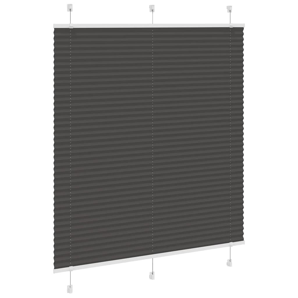 Plisirana roleta crna 120x150 cm širina tkanine 119,4 cm