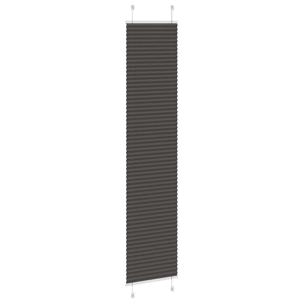 Plisirana roleta crna 40x200 cm širina tkanine 39,4 cm
