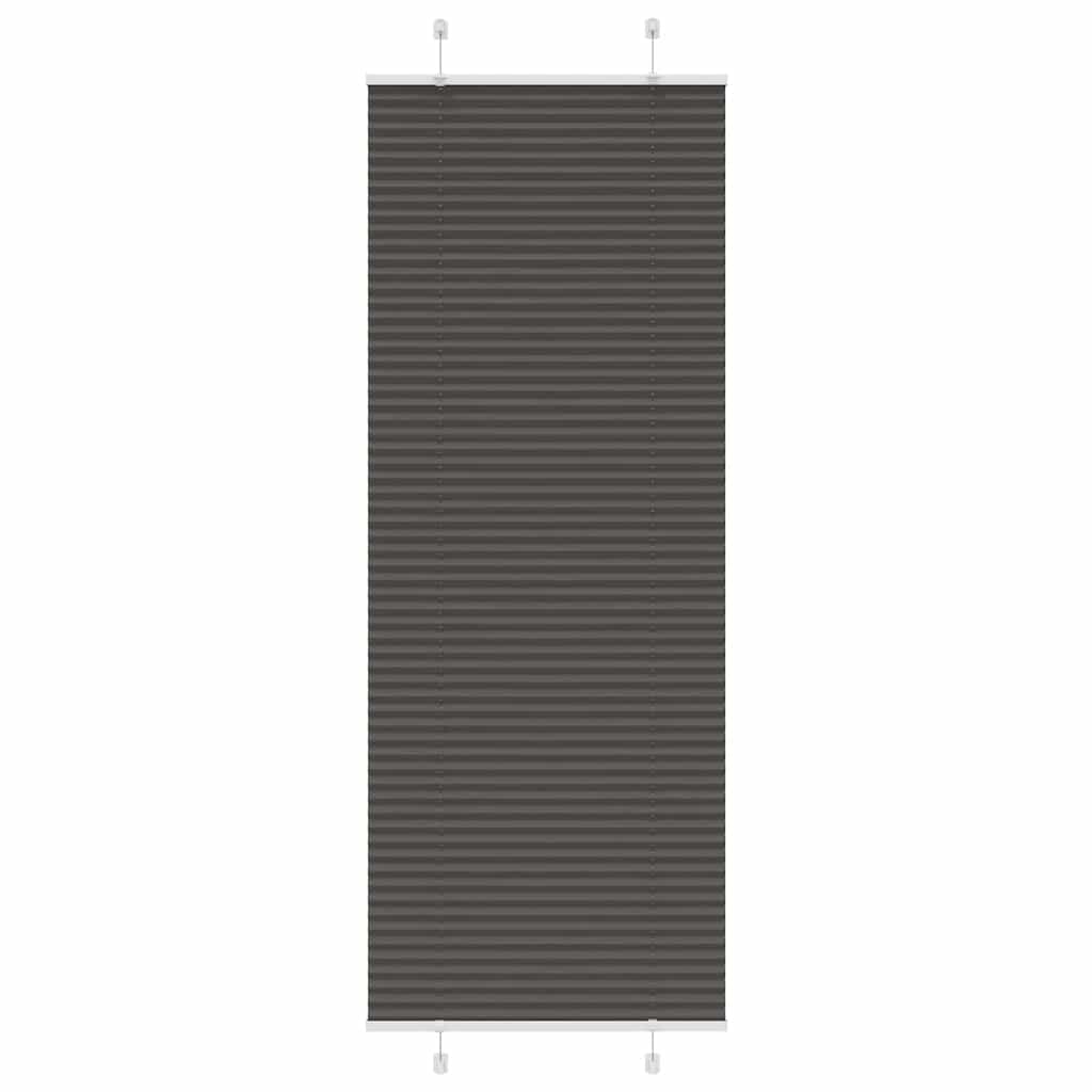 Plisirana roleta crna 80x200 cm širina tkanine 79,4 cm