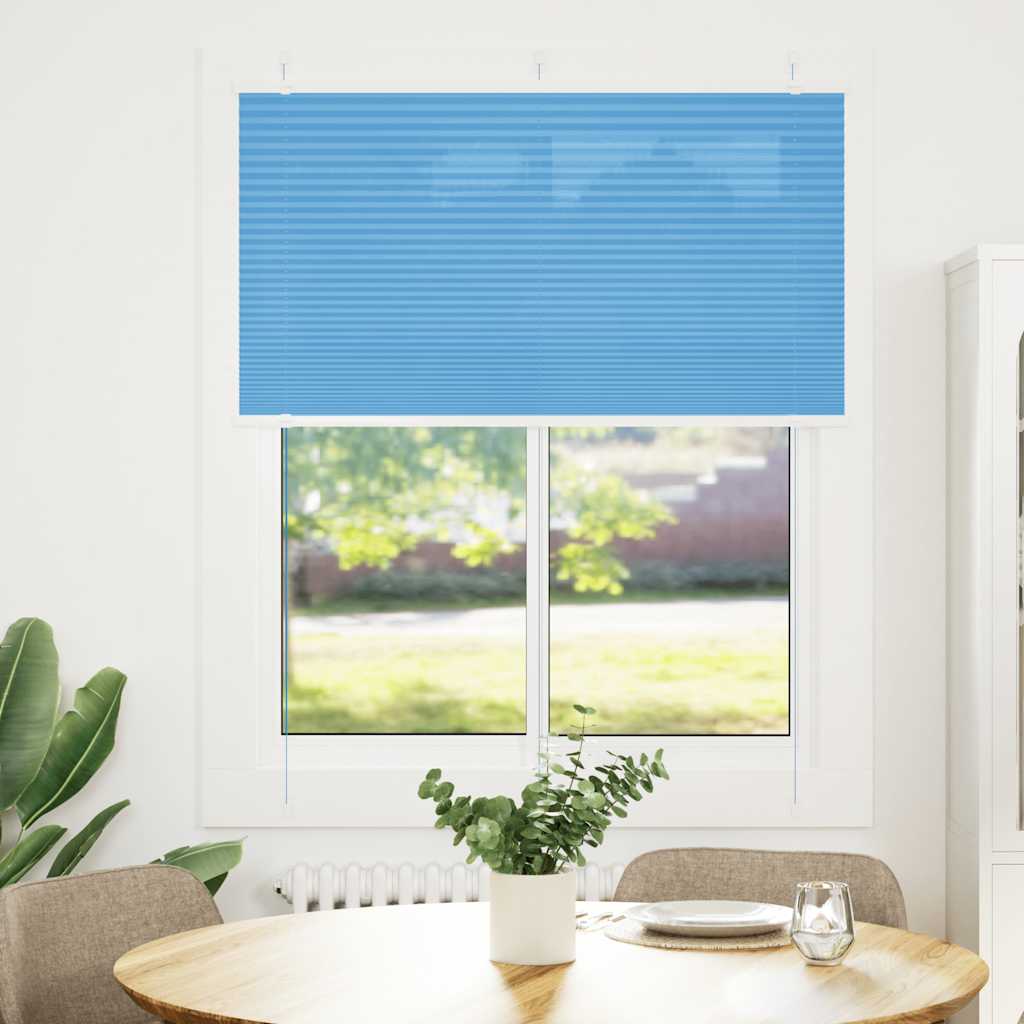 Plisirana zavjesa Plava 110x100 cm Širina tkanine 109,4 cm Poliester