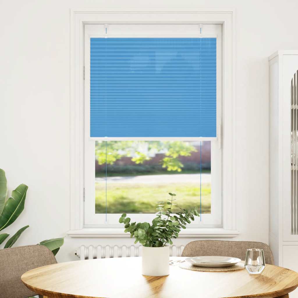 Plisirana zavjesa Plava 75x150 cm Širina tkanine 74,4 cm Poliester