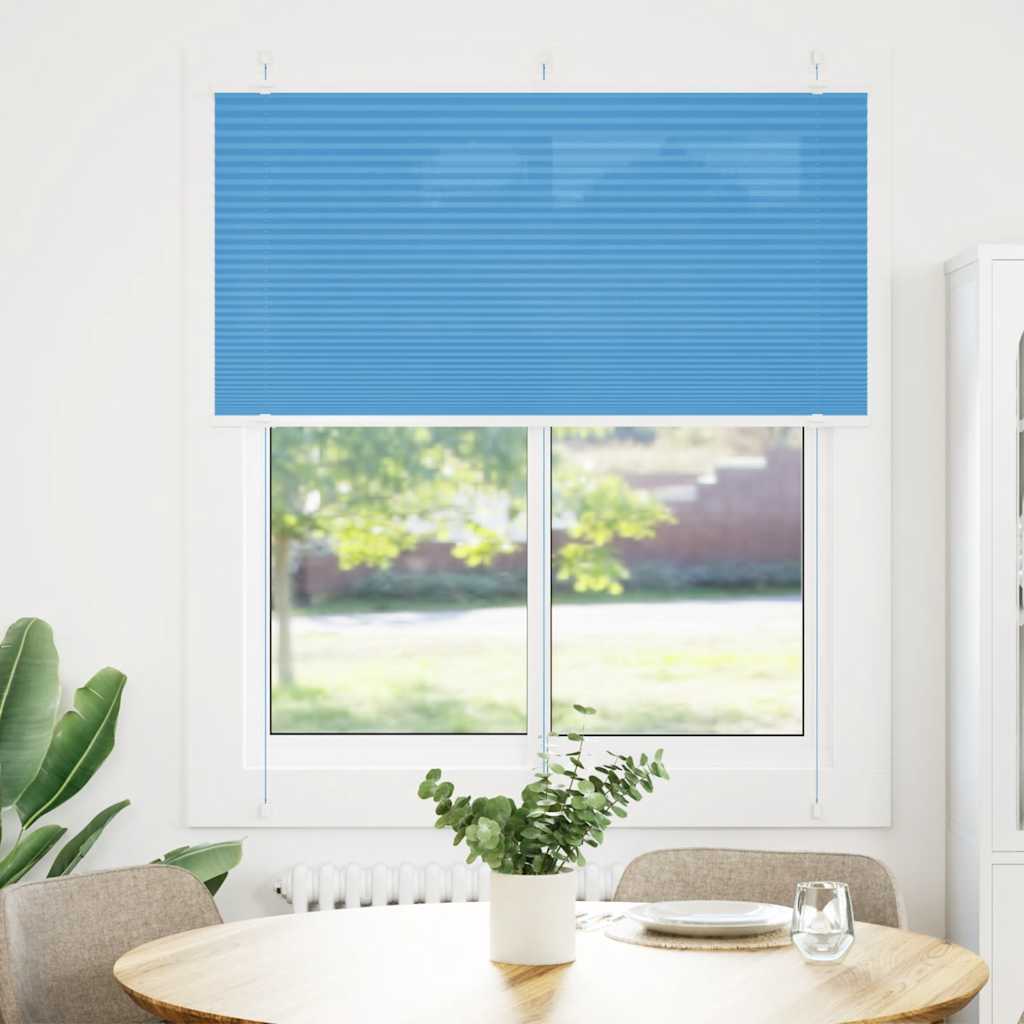 Plisirana zavjesa Plava 115x150 cm Širina tkanine 114,4 cm Poliester