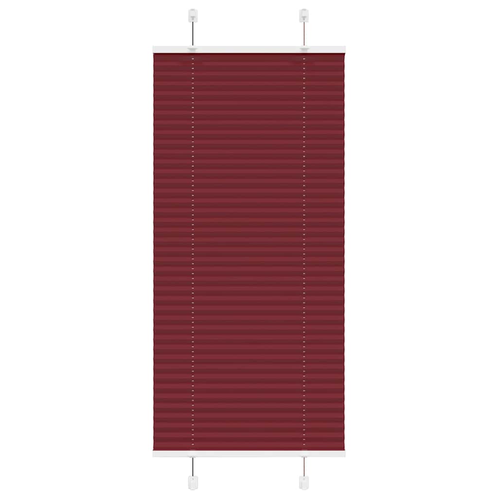 Plisirana zavjesa bordo crvena 55x100 cm Širina tkanine 54,4 cm Poliester