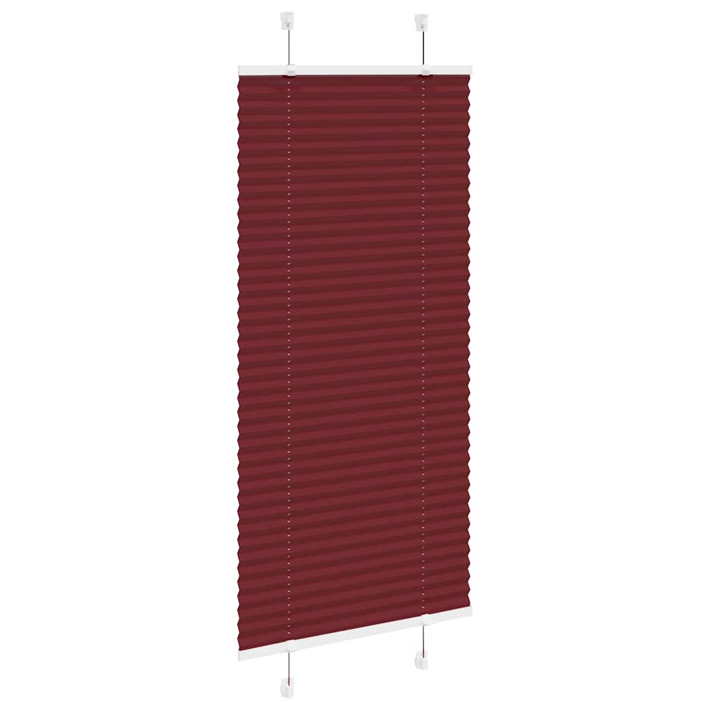 Plisirana zavjesa bordo crvena 55x100 cm Širina tkanine 54,4 cm Poliester