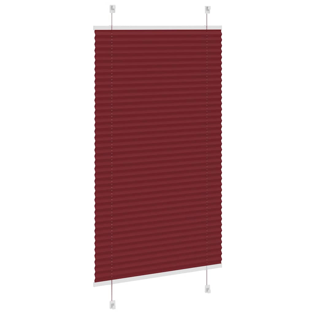 Plisirana zavjesa Bordo crvena 75x100 cm Širina tkanine 74,4 cm Poliester