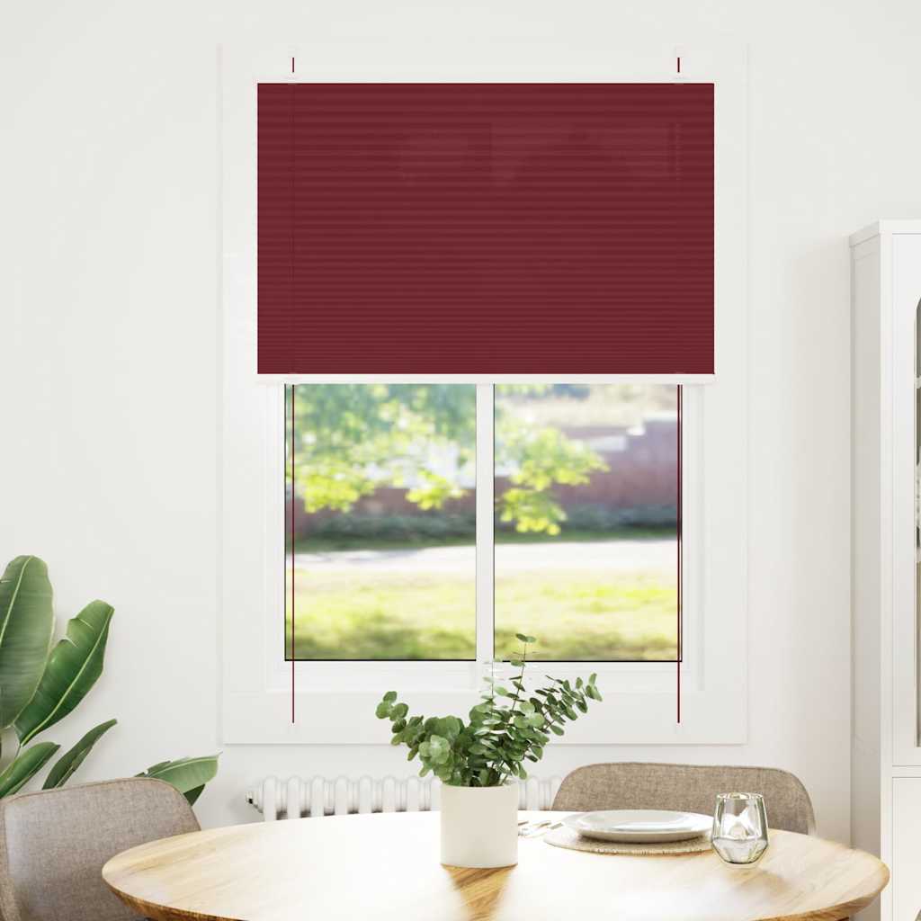 Plisirana zavjesa Bordo crvena 85x100 cm Širina tkanine 84,4 cm Poliester