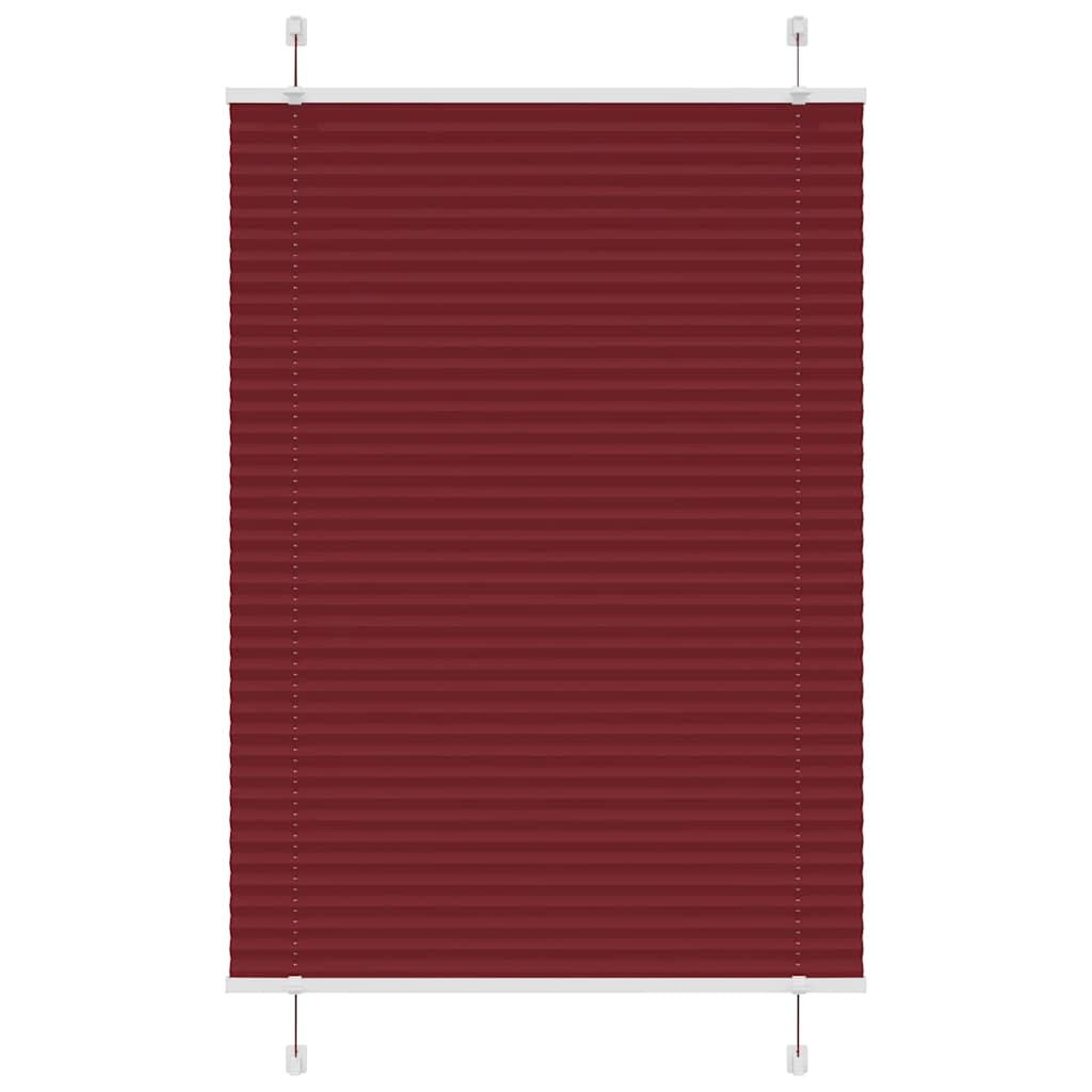 Plisirana zavjesa Bordo crvena 90x100 cm Širina tkanine 89,4 cm Poliester