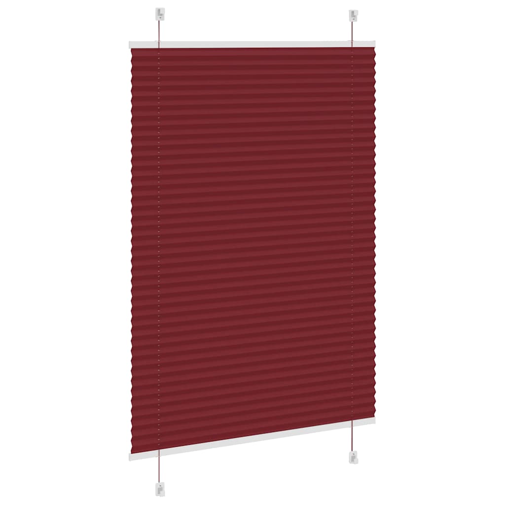 Plisirana zavjesa Bordo crvena 90x100 cm Širina tkanine 89,4 cm Poliester