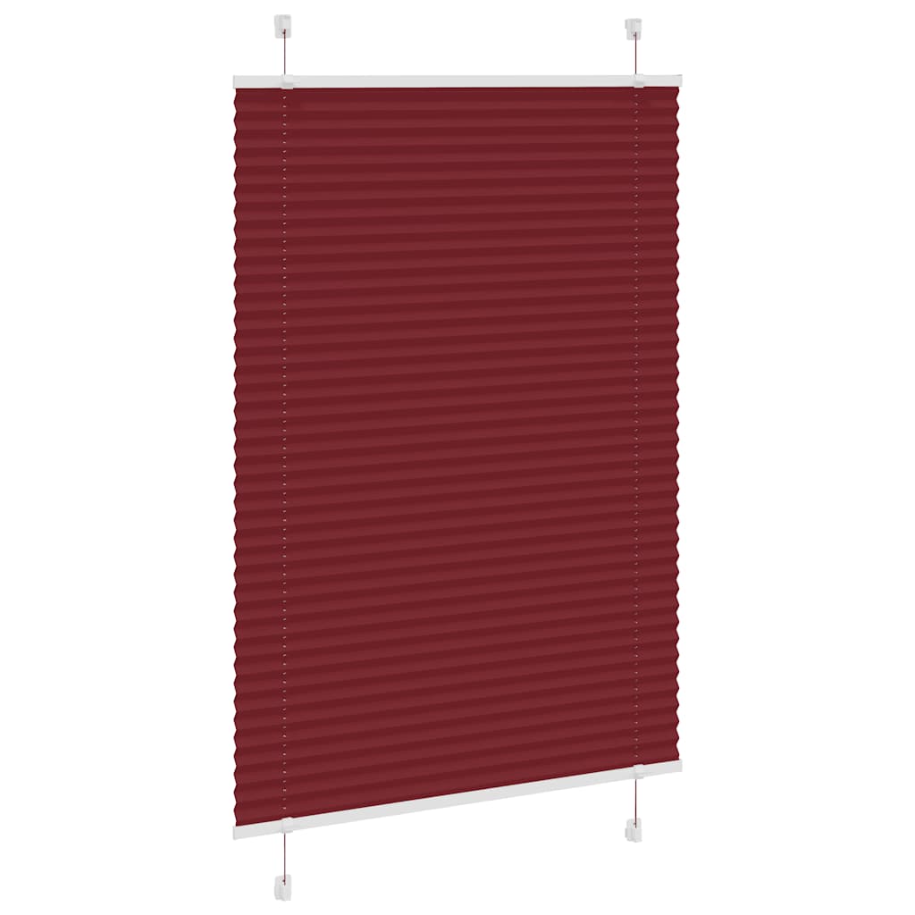 Plisirana zavjesa Bordo crvena 100x100 cm Širina tkanine 99,4 cm Poliester