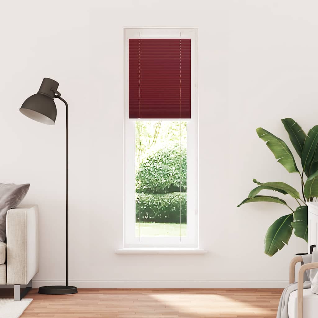 Plisirana zavjesa Bordo crvena 65x200 cm Širina tkanine 64,4 cm Poliester