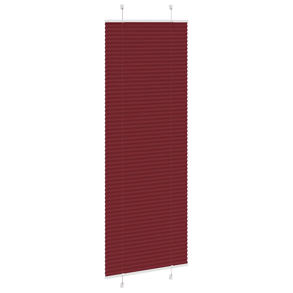 Plisirana zavjesa Bordo crvena 75x200 cm Širina tkanine 74,4 cm Poliester