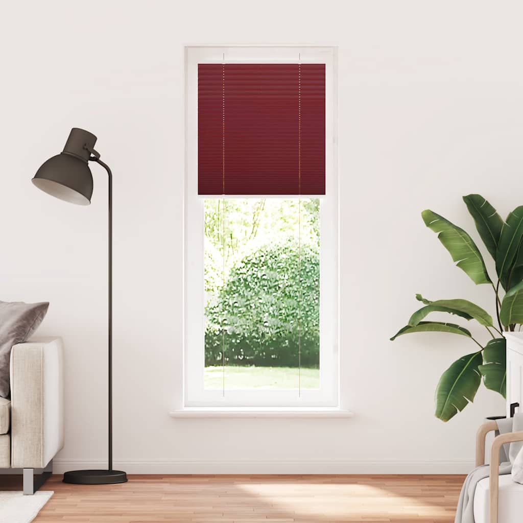 Plisirana zavjesa Bordo crvena 80x200 cm Širina tkanine 79,4 cm Poliester