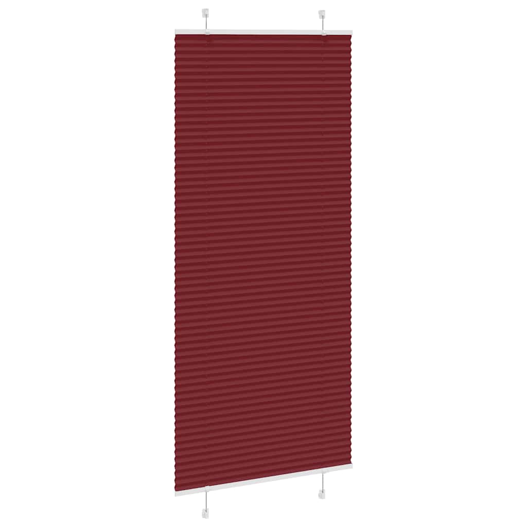 Plisirana zavjesa Bordo crvena 85x200 cm Širina tkanine 84,4 cm Poliester