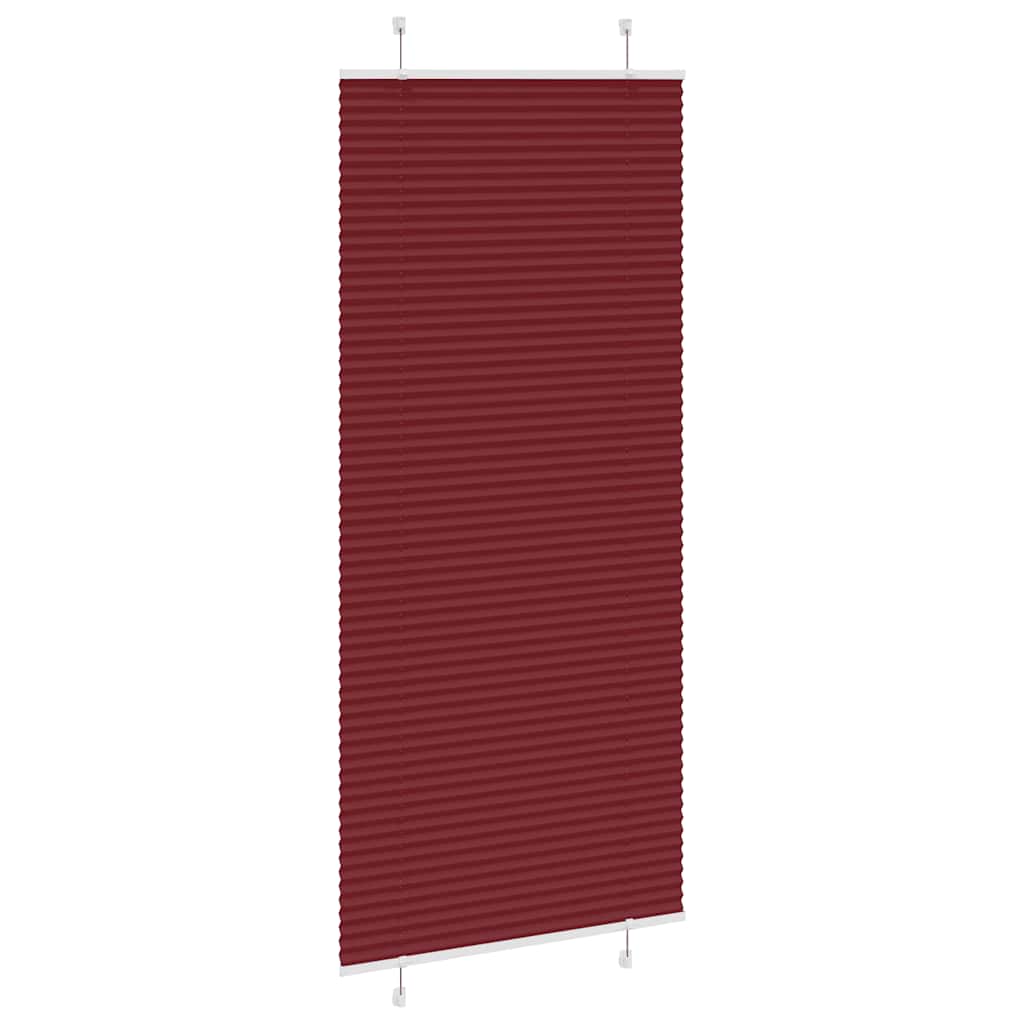 Plisirana zavjesa Bordo crvena 85x200 cm Širina tkanine 84,4 cm Poliester