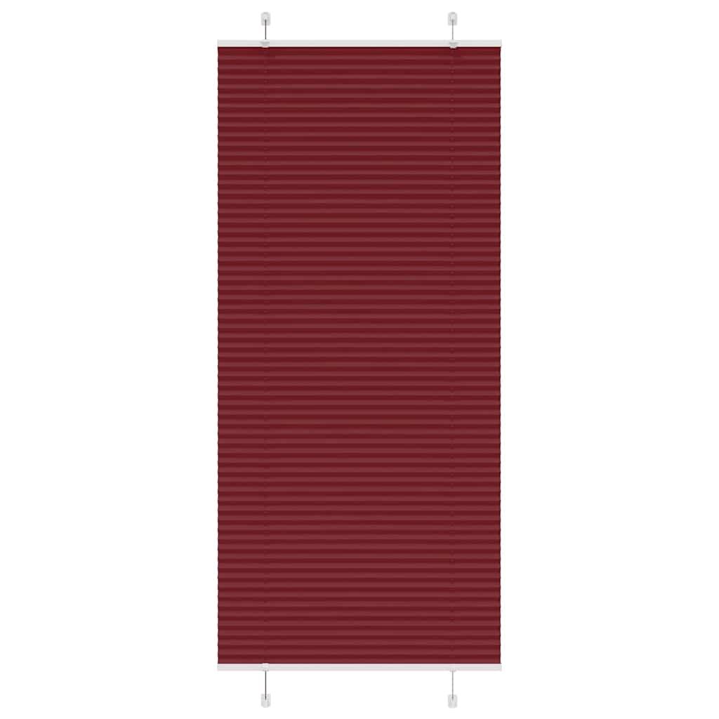 Plisirana zavjesa Bordo crvena 95x200 cm Širina tkanine 94,4 cm Poliester
