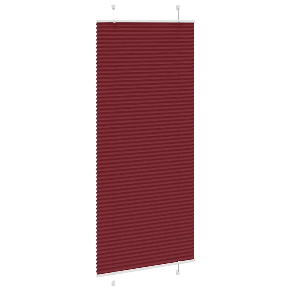 Plisirana zavjesa Bordo crvena 95x200 cm Širina tkanine 94,4 cm Poliester