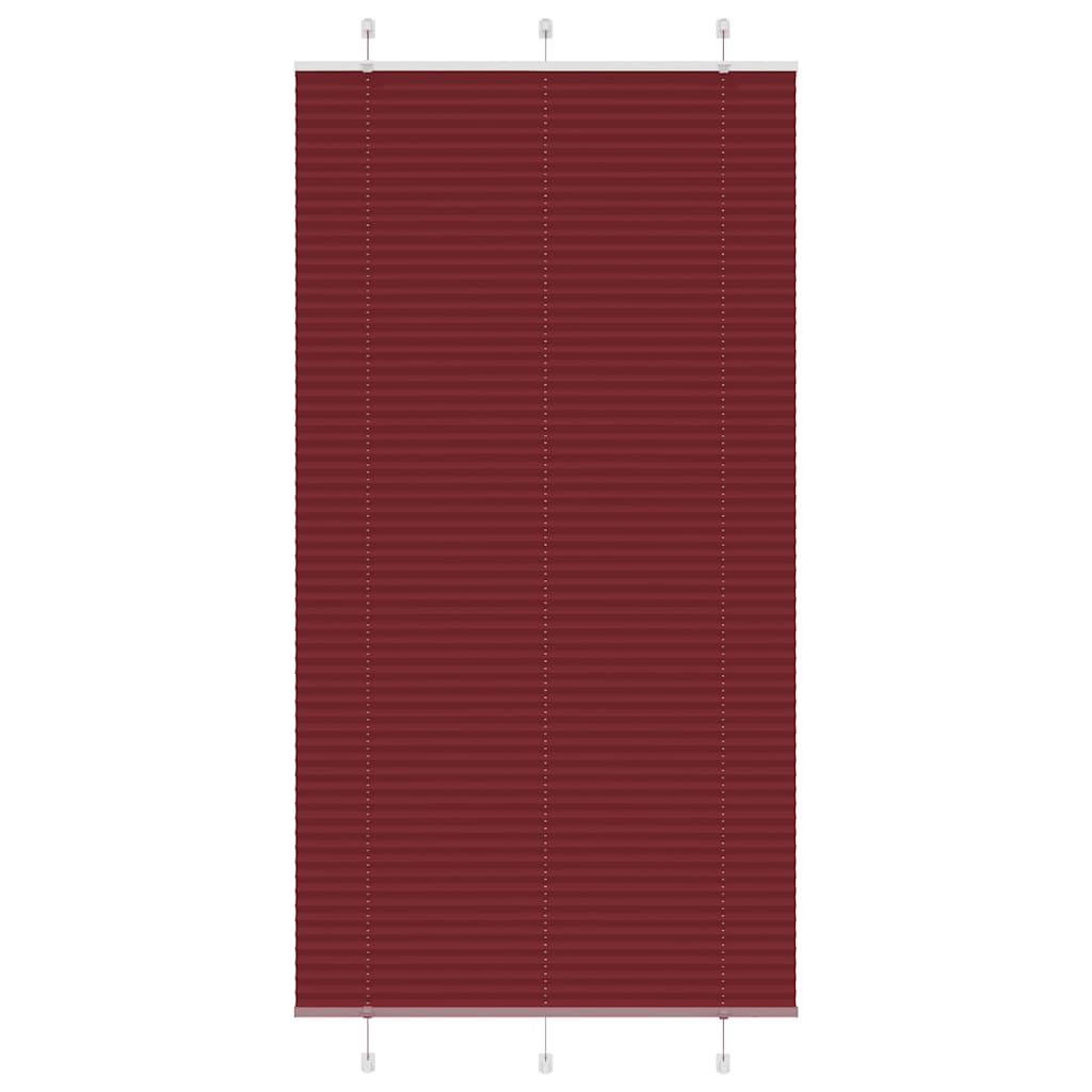 Plisirana zavjesa Bordo crvena 105x200 cm Širina tkanine 104,4 cm Poliester