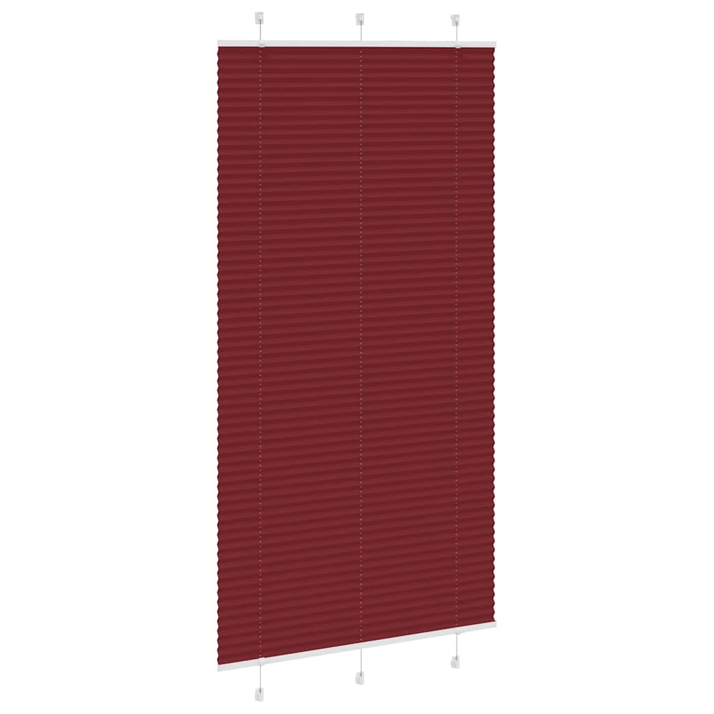 Plisirana zavjesa Bordo crvena 105x200 cm Širina tkanine 104,4 cm Poliester