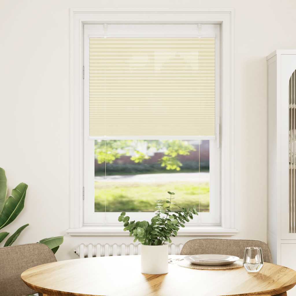 Plisirana roleta krem 75x100 cm širina tkanine 74,4 cm