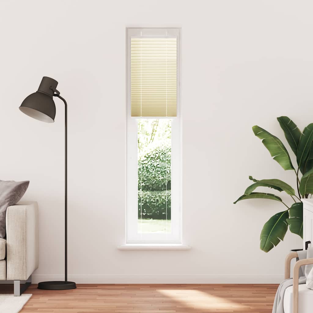 Plisirana zavjesa krem boje 45x200 cm Širina tkanine 44,4 cm Poliester