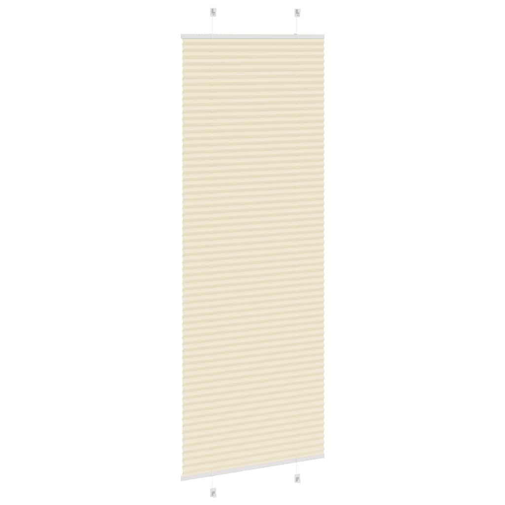 Plisirana zavjesa krem boje 75x200 cm Širina tkanine 74,4 cm Poliester