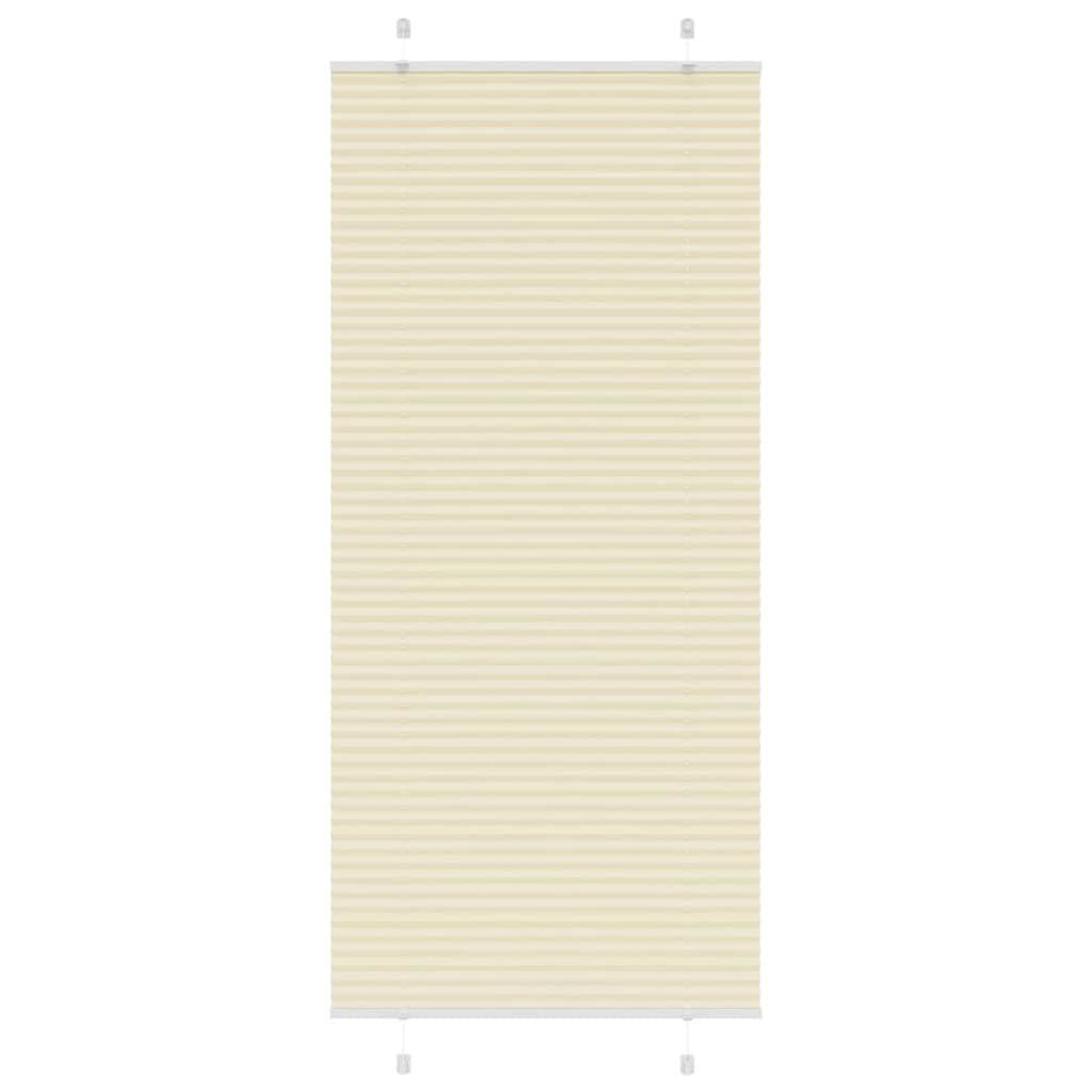 Plisirana zavjesa krem boje 90x200 cm Širina tkanine 89,4 cm Poliester