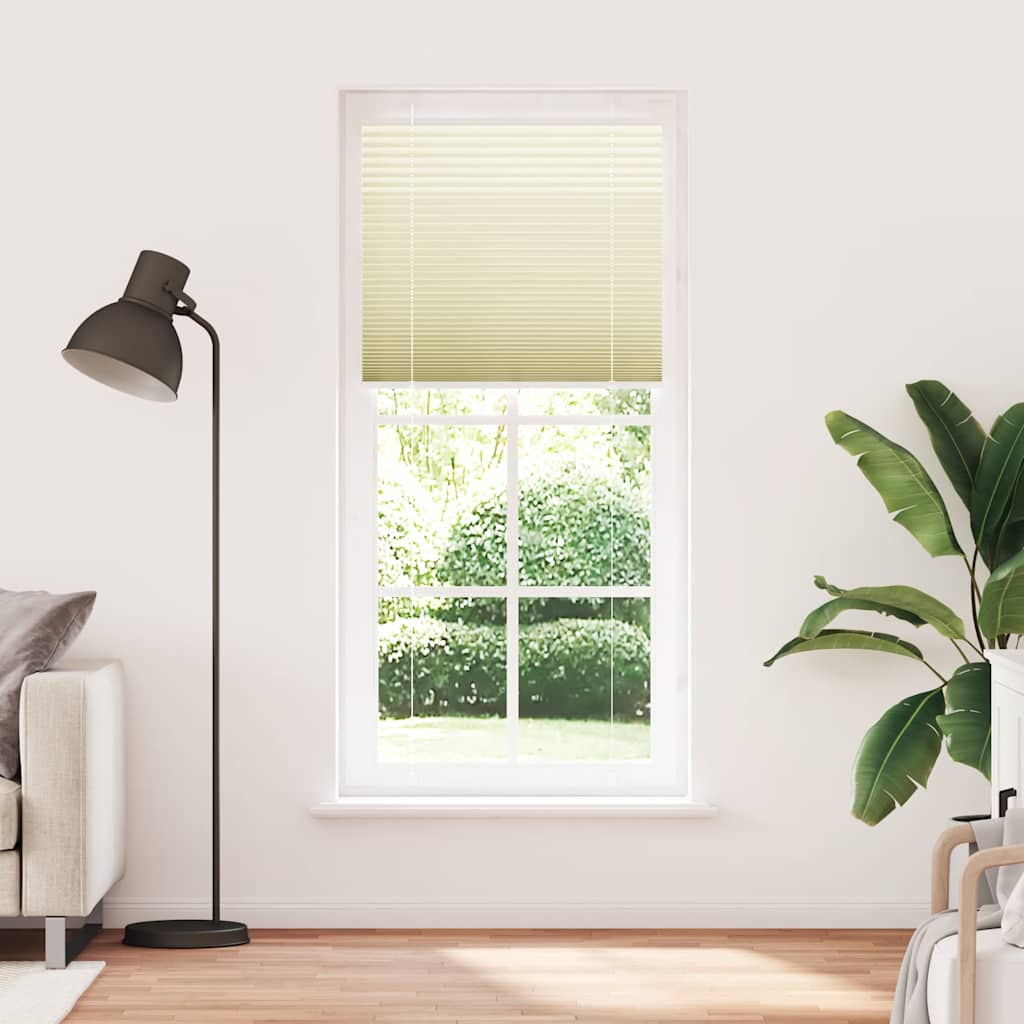 Plisirana zavjesa krem boje 95x200 cm Širina tkanine 94,4 cm Poliester