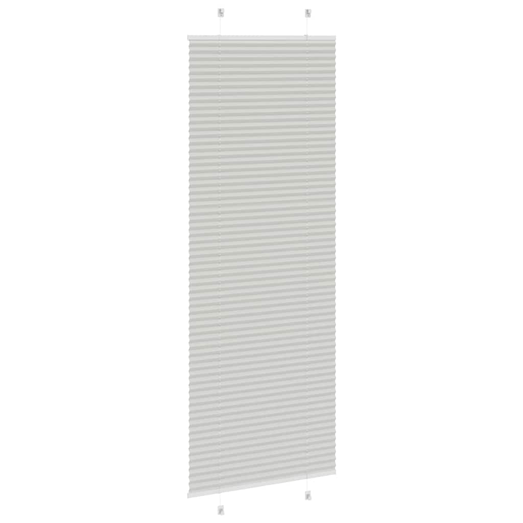 Plisirana roleta svijetlosiva 75x200 cm širina tkanine 74,4 cm