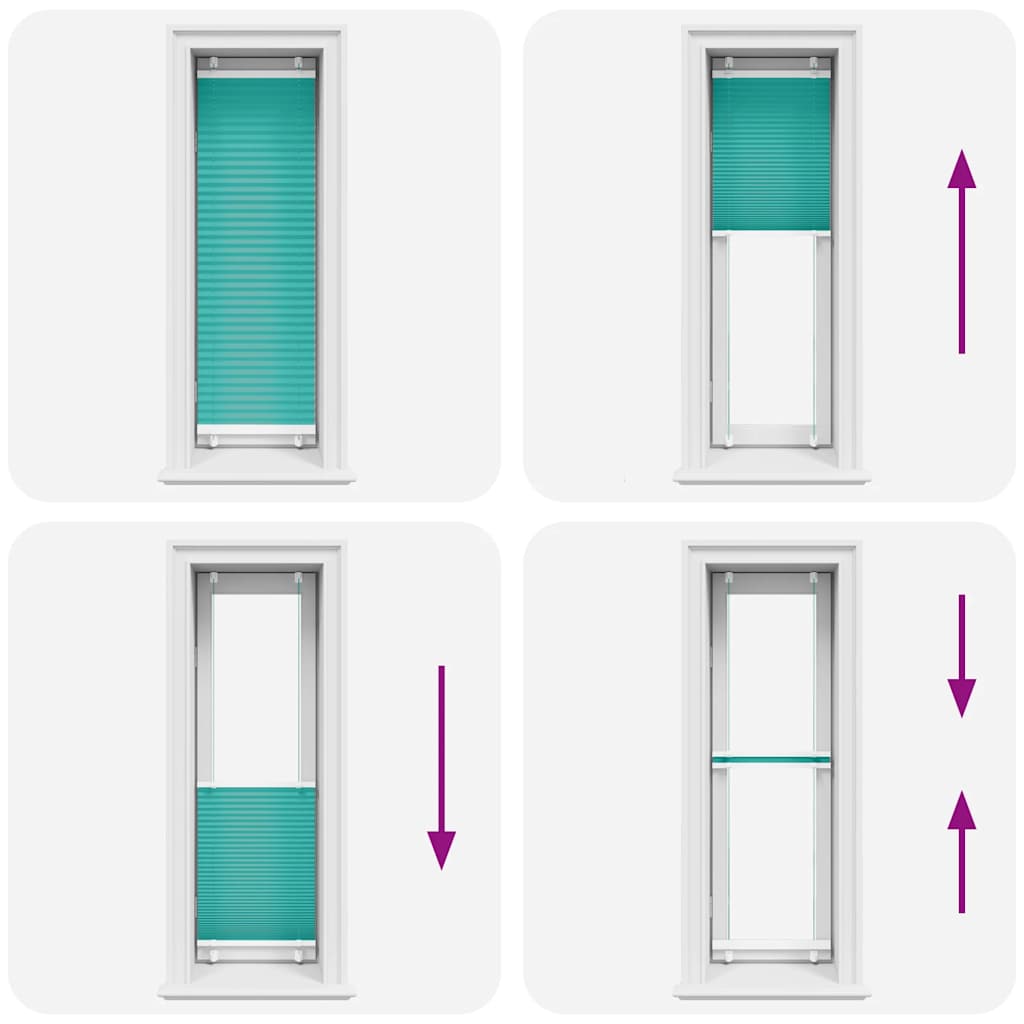 Plisirana zavjesa petrolej zelena 50x100 cm Širina tkanine 49,4 cm Poliester