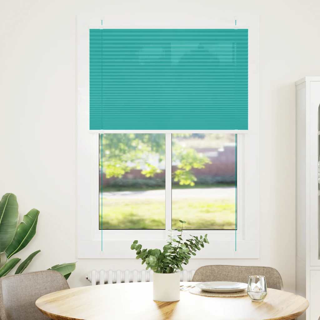 Plisirana zavjesa petrolej zelena 95x100 cm Širina tkanine 94,4 cm Poliester