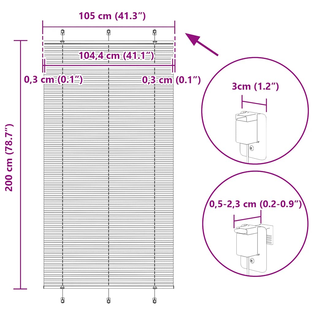 Plisirana zavjesa petrolej zelena 105x200 cm Širina tkanine 104,4 cm Poliester