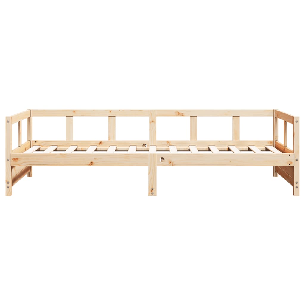 Dnevni krevet prirodne boje 80 x 200 cm od masivne borovine