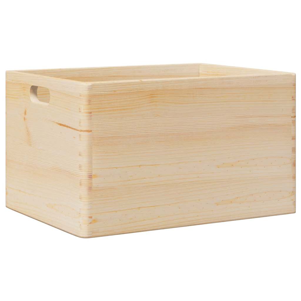Drvena kutija s ručkama 40x30x23 cm puno drvo bor