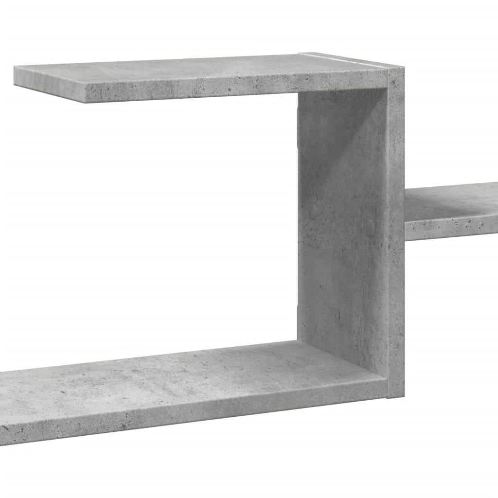 Zidna polica siva boja betona 104x15x49 cm konstruirano drvo