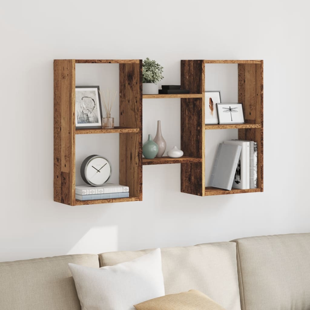 Zidna polica boja staro drvo 96x18x60 cm konstruirano drvo