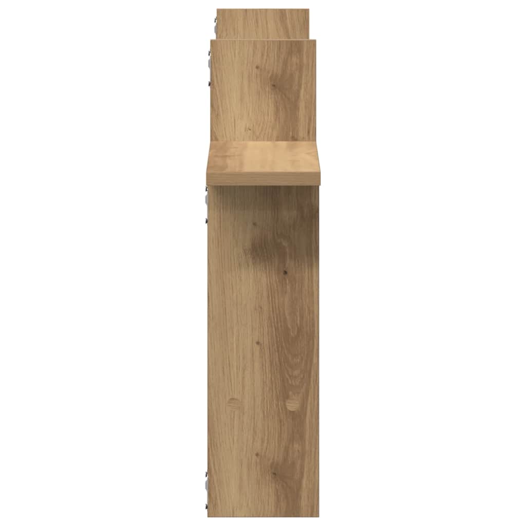 Zidne police 2 kom boja artisian hrast 50x12x50 cm drvene