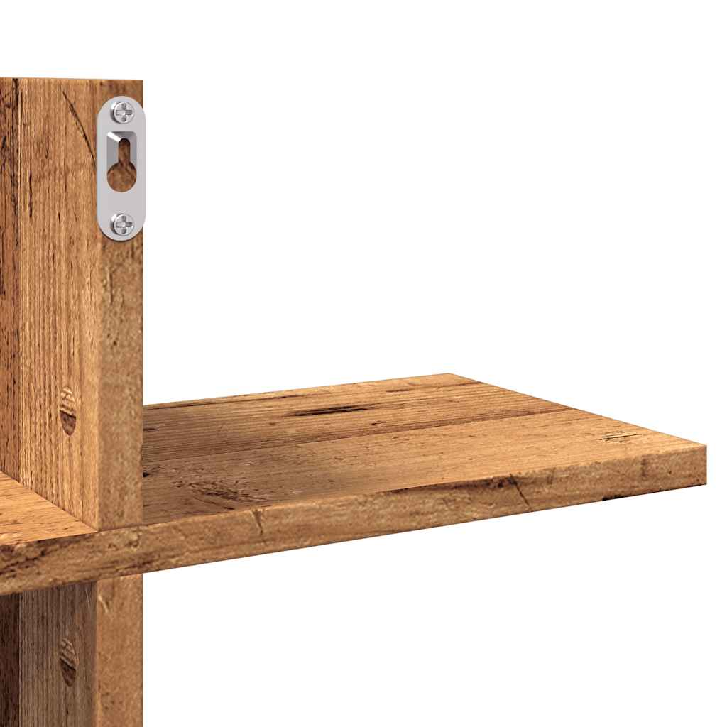 Zidna polica boja staro drvo 124,5x18x60,5 cm konstruirano drvo
