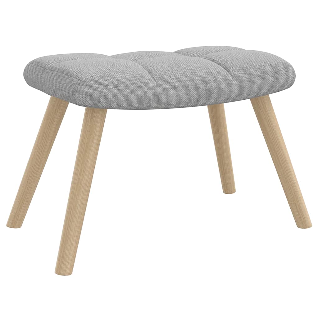 Stolica za opuštanje s tabureom za noge Cloud Grey tkanina