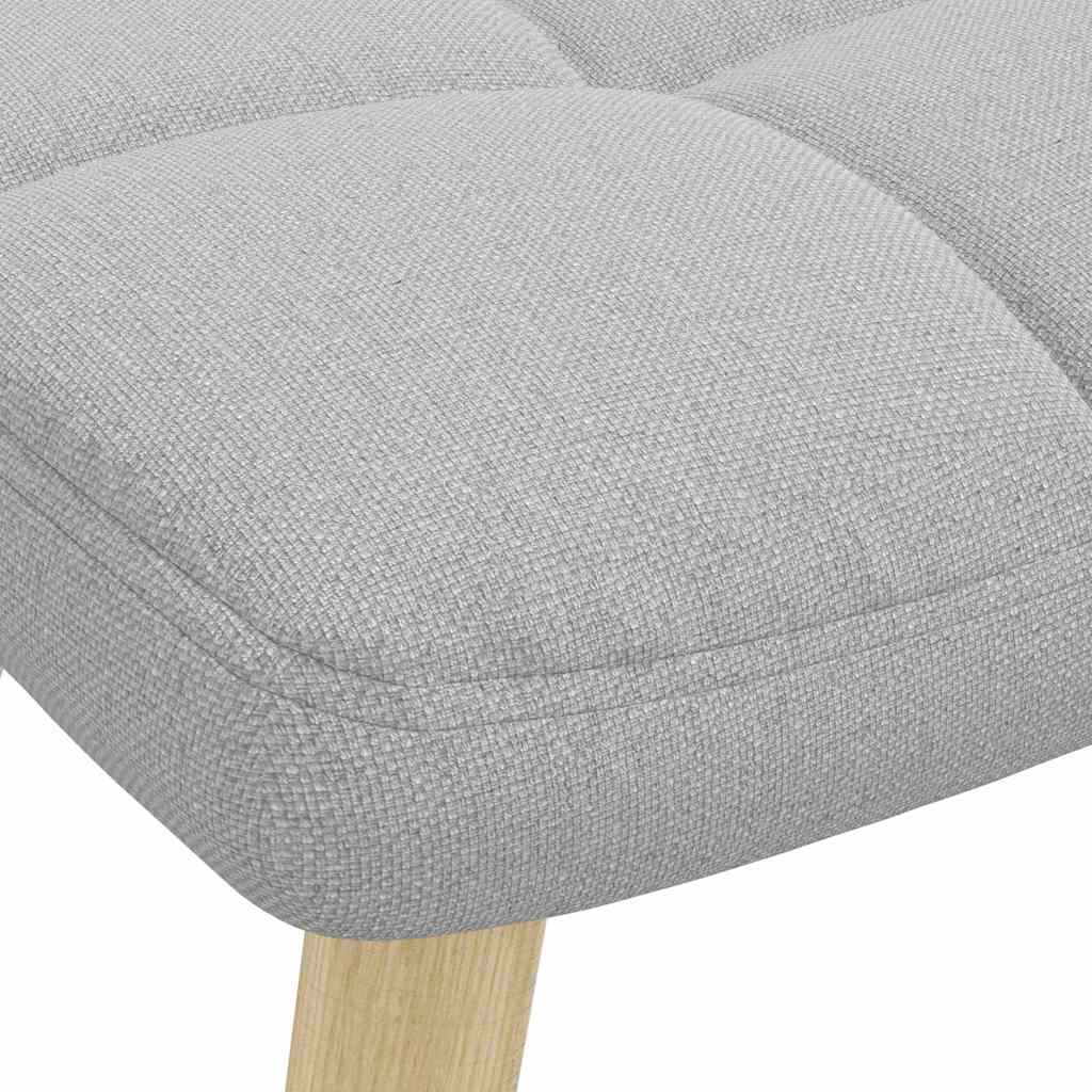 Stolica za opuštanje s tabureom za noge Cloud Grey tkanina