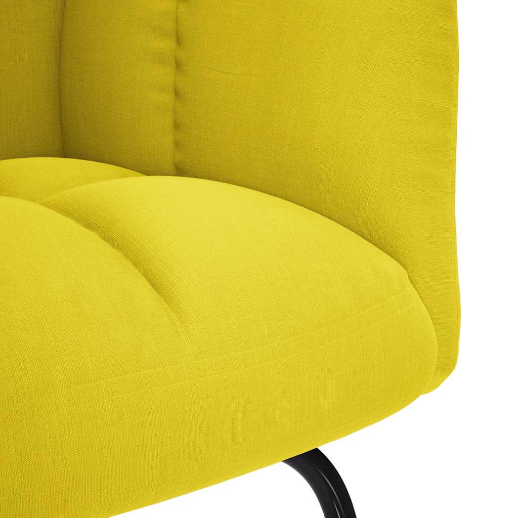 Stolica za ljuljanje svijetložuta od tkanine