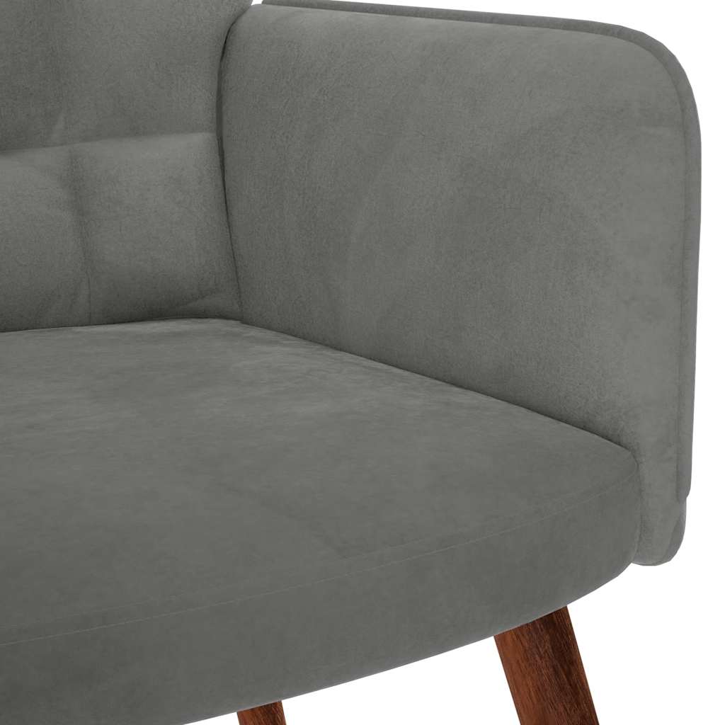 Ljuljačka stolica sa stolicom tamno sivi baršun