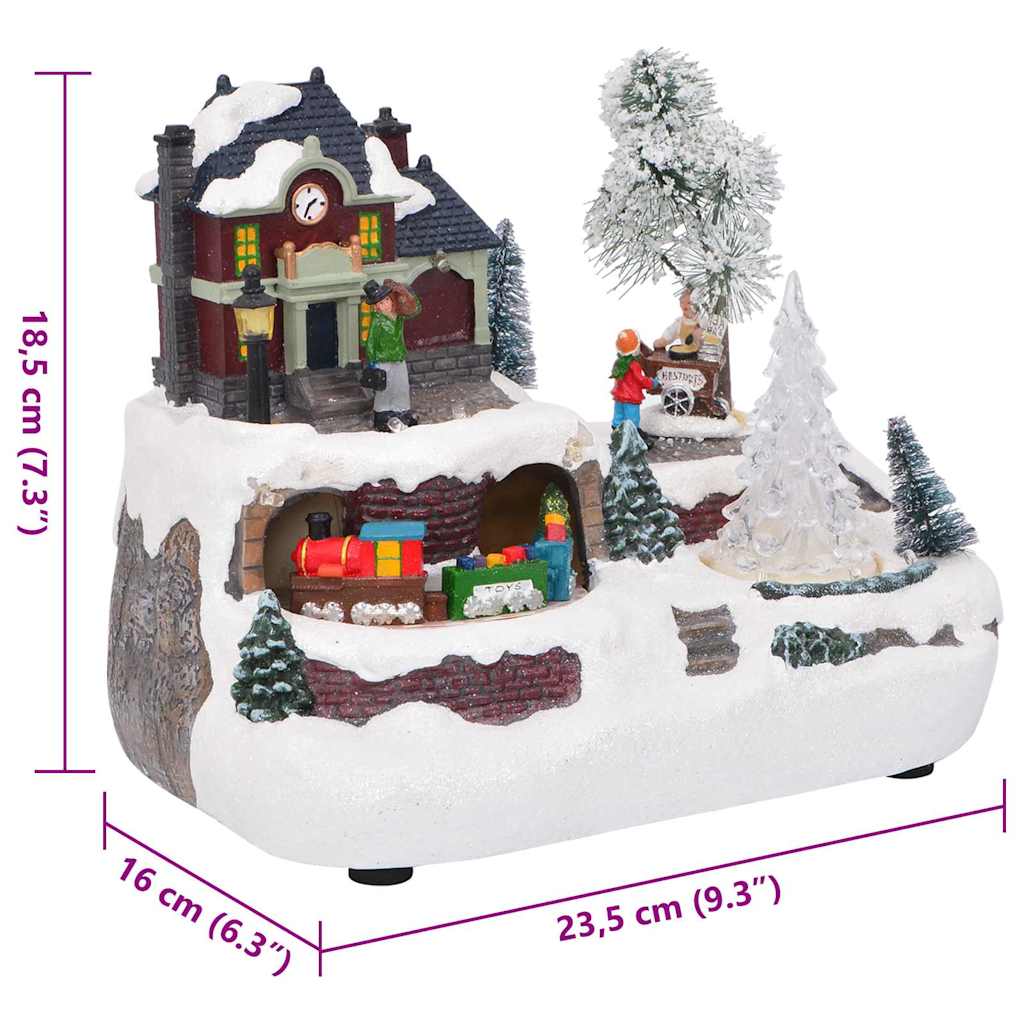 Božićni stol Šareni 23,5 x 16 x 18,5 cm Smola