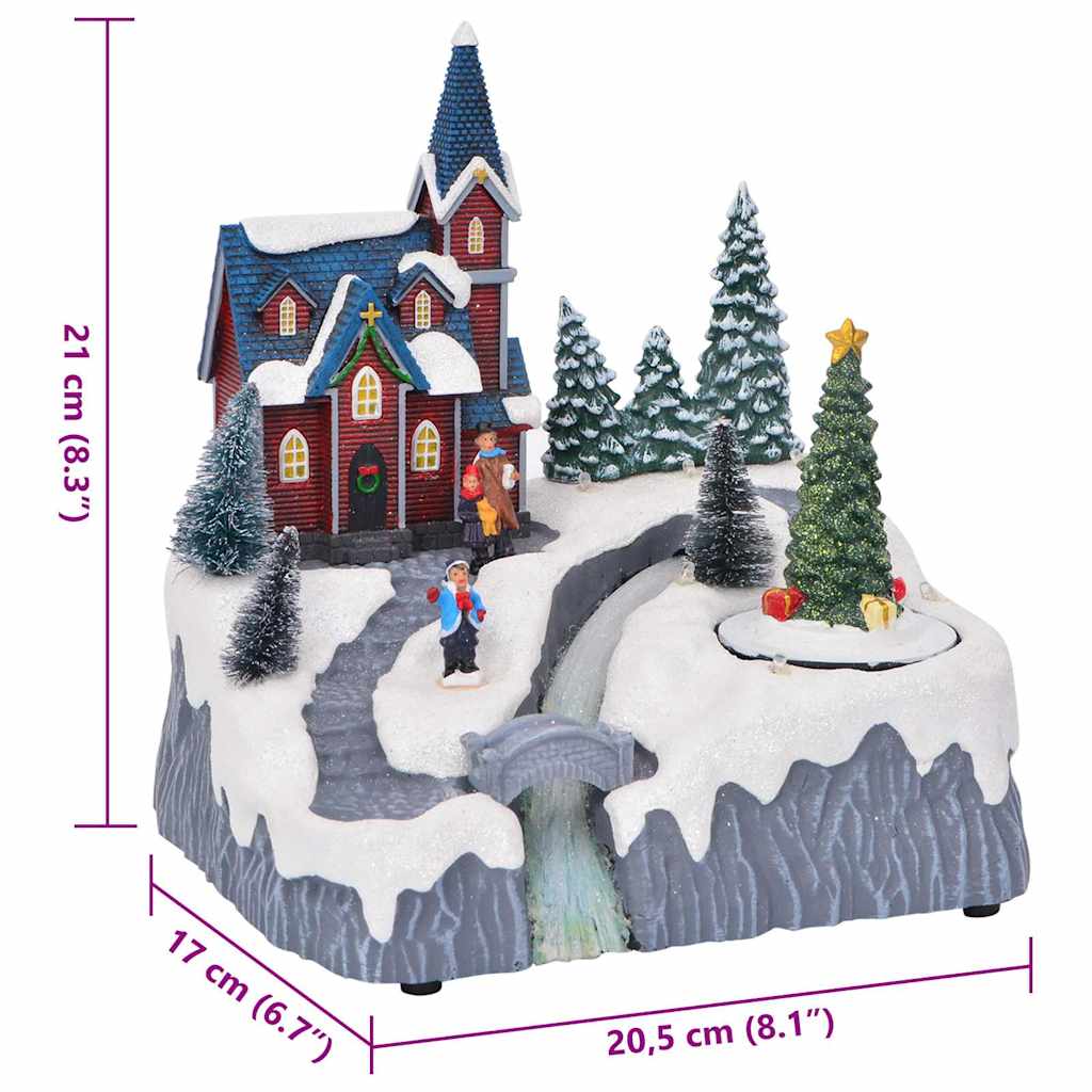 Dekoracija Božićnog Sela Šareni 20,5 x 17 x 21 cm Plastika