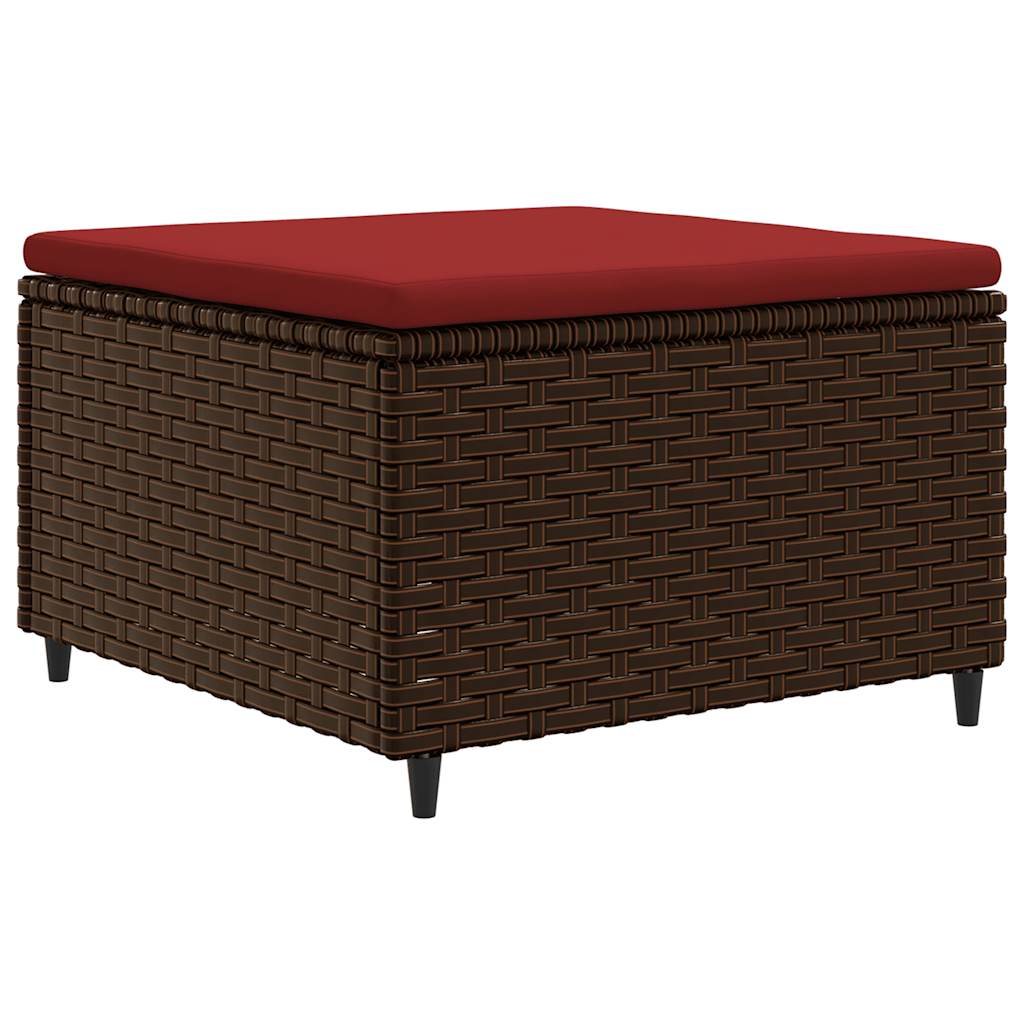6-dijelna vrtna garnitura s jastucima smeđa od poliratana