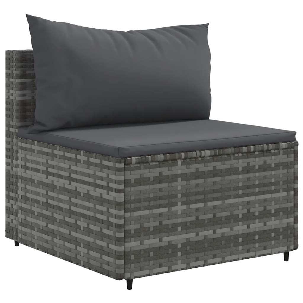 7-dijelni set vrtnih sofa sivi od poliratana
