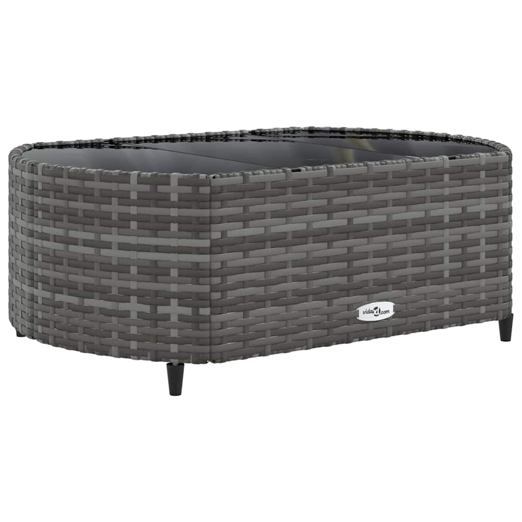 7-dijelni set vrtnih sofa sivi od poliratana