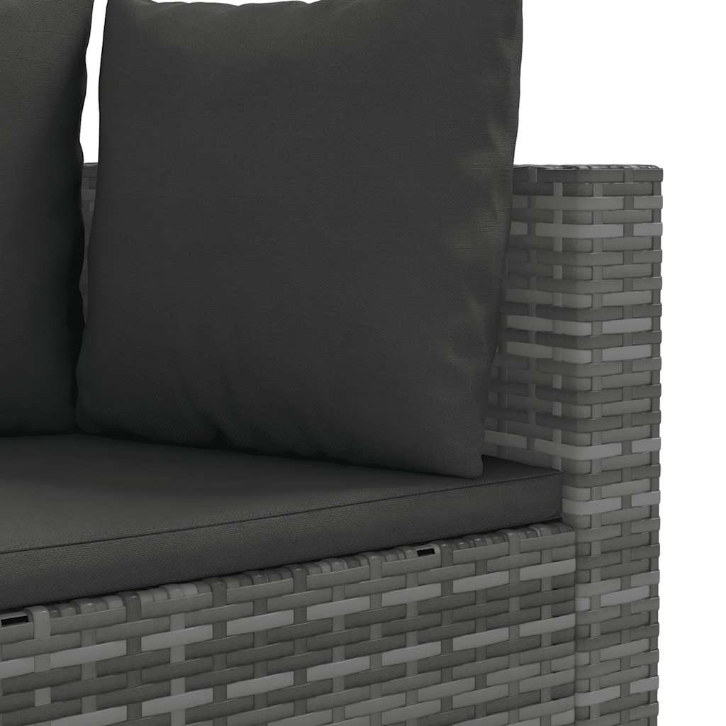 7-dijelni set vrtnih sofa sivi od poliratana